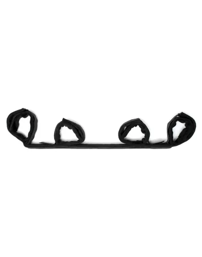 RIMBA BONDAGE – Terpesztőrúd 4 bilincscsel, puha borítással, 39 cm, fekete