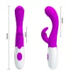 PRETTY LOVE – Bruno kétmotoros G-pontos vibrátor csiklóizgatóval, 7 rezgésfunkció, lila