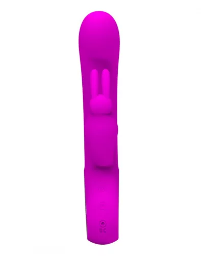PRETTY LOVE – Webb nyuszis újratölthető G-pontos vibrátor csiklóizgatóval, sötétrózsaszín
