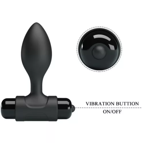 PRETTY LOVE – Vibrációs anál plug, 10 rezgésmód, fekete