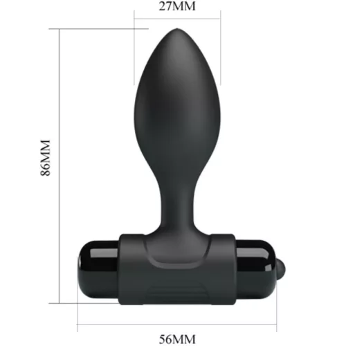 PRETTY LOVE – Vibrációs anál plug, 10 rezgésmód, fekete