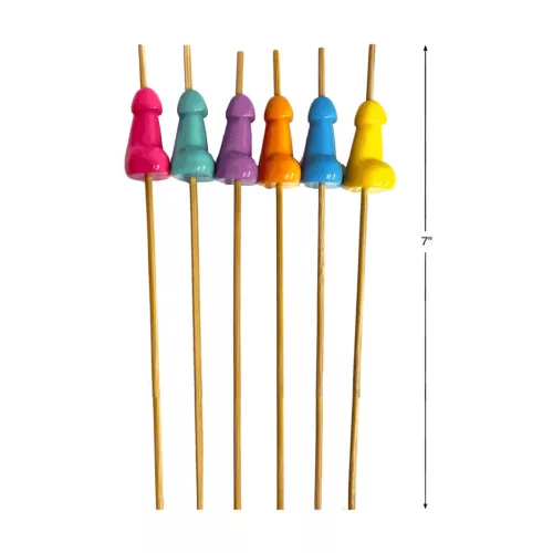LITTLE GENIE – Super Fun péniszes falatka pálcika szett, 6 db