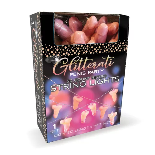 LITTLE GENIE – Pénisz alakú fényfüzér, 20 LED, elemes