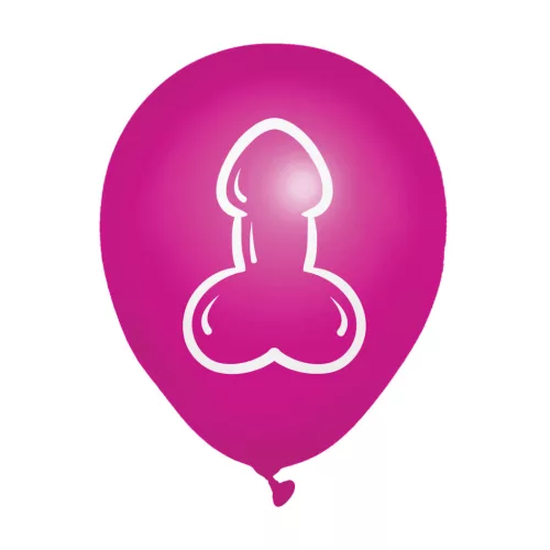 LITTLE GENIE – Péniszes latex lufi szett, 8 db, vegyes színek