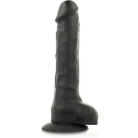   COCK MILLER - Élethű hajlítható, szilikon dildó tapadókoronggal, fekete 19,5 cm