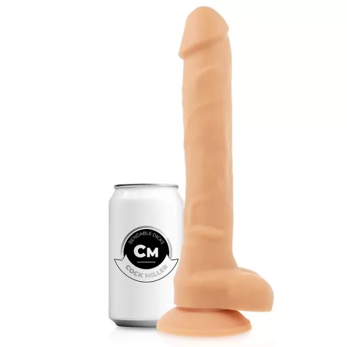 COCK MILLER - Élethű hajlítható, szilikon dildó tapadókoronggal, 24 cm