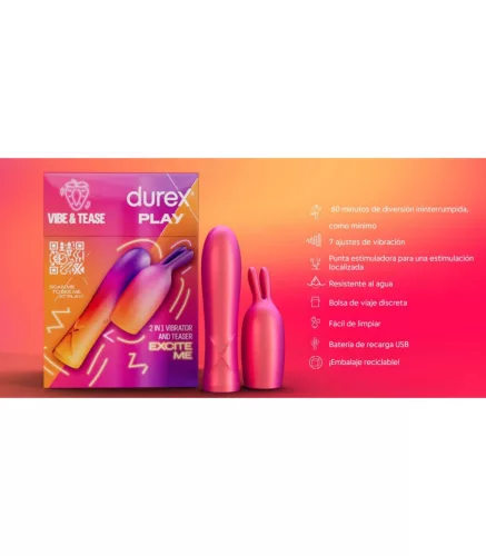 DUREX - Vibe & Tease nyuszis vibrátorkészlet, újratölthető