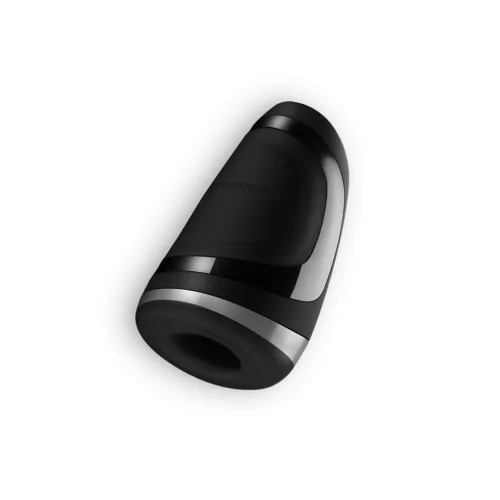 SATISFYER - Men Heat akkus, melegítős makk vibrátor, fekete