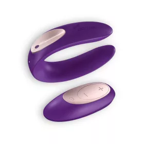   SATISFYER - Partner Double Plus újratölthető, távirányítós párvibrátor,  lila