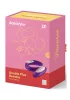 SATISFYER - Partner Double Plus újratölthető, távirányítós párvibrátor,  lila