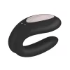 SATISFYER – Double Joy párvibrátor app vezérléssel, újratölthető, fekete