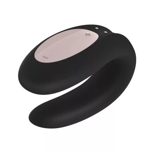 SATISFYER – Double Joy párvibrátor app vezérléssel, újratölthető, fekete