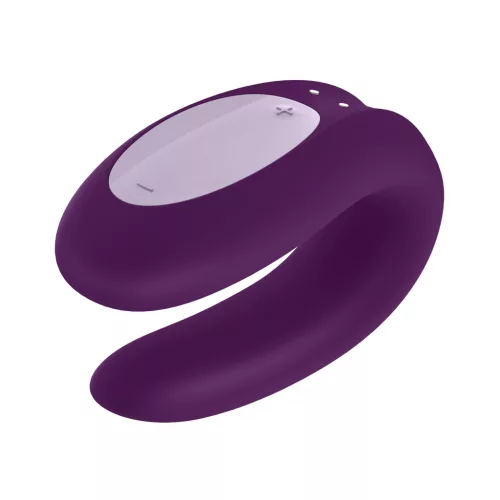 SATISFYER – Double Joy párvibrátor app vezérléssel, újratölthető, lila