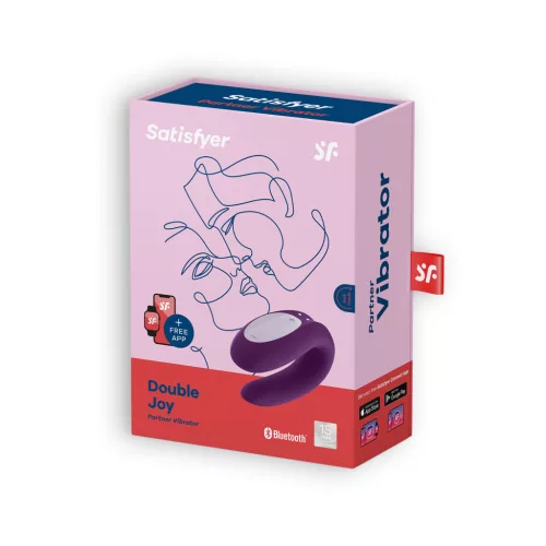 SATISFYER – Double Joy párvibrátor app vezérléssel, újratölthető, lila