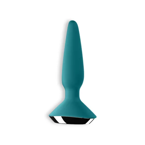 SATISFYER – Plug-ilicious 1 vibrációs anál plug, újratölthető, türkiz, 13,5 cm