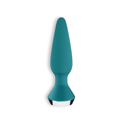 SATISFYER – Plug-ilicious 1 vibrációs anál plug, újratölthető, türkiz, 13,5 cm