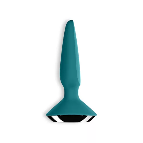 SATISFYER – Plug-ilicious 1 vibrációs anál plug, újratölthető, türkiz, 13,5 cm