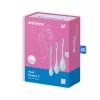 SATISFYER - Yoni Power 2 gésagolyó szett, kék (3 darabos)