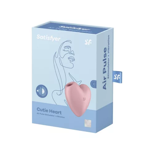 SATISFYER – Cutie Heart léghullámos csiklóizgató, újratölthető, rózsaszín