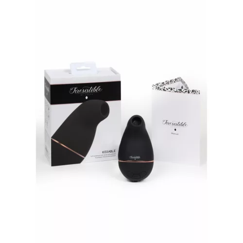 IRRESISTIBLE – Kissable léghullámos csiklóizgató, újratölthető, fekete