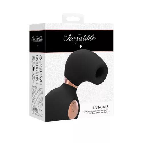 IRRESISTIBLE – Invincible léghullámos csiklóizgató, újratölthető, fekete