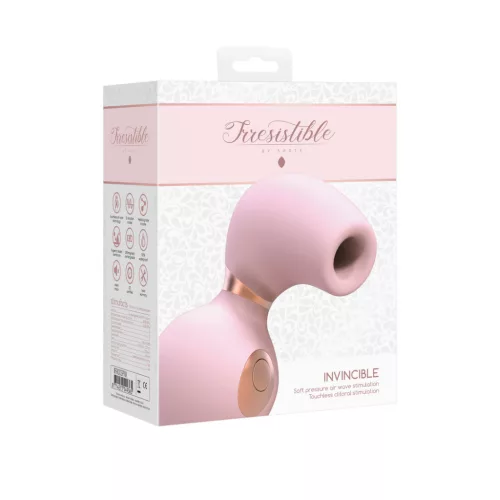 IRRESISTIBLE – Invincible léghullámos csiklóizgató, újratölthető, rózsaszín