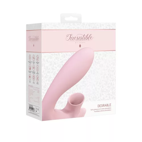 IRRESISTIBLE – Desirable hajlítható léghullámos vibrátor, újratölthető, rózsaszín