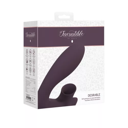 IRRESISTIBLE – Desirable hajlítható léghullámos vibrátor, újratölthető, lila