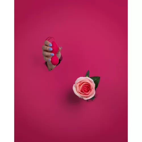 LOVELINE – Távirányítós vibrációs tojás, újratölthető, eperpiros