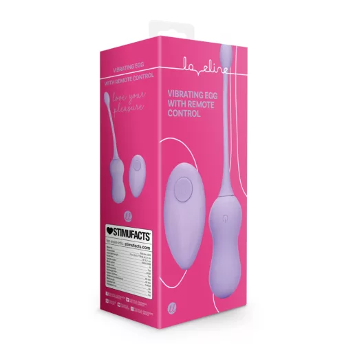 LOVELINE – Távirányítós vibrációs tojás, újratölthető, ibolya lila