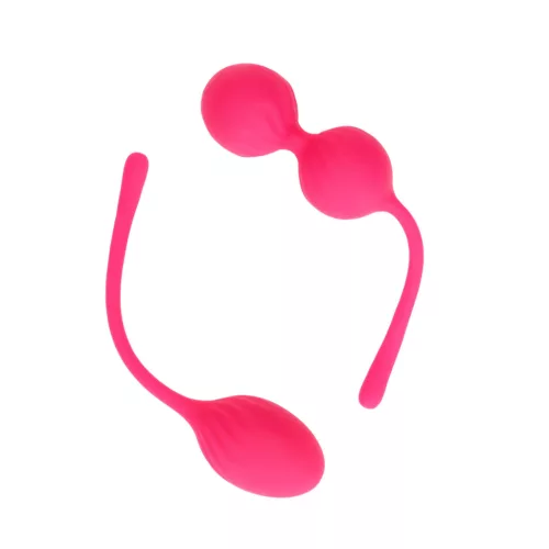 LOVELINE – 2 részes rezgő Kegel-golyó szett, epres piros