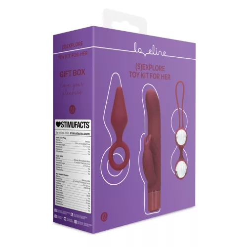LOVELINE – (S)explore ajándék szett nőknek (nyuszivibrátor, gésagolyó, anál plug)