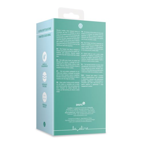 LOVELINE – Újratölthető, puha szilikon péniszgyűrű, 10 sebességi móddal, kék