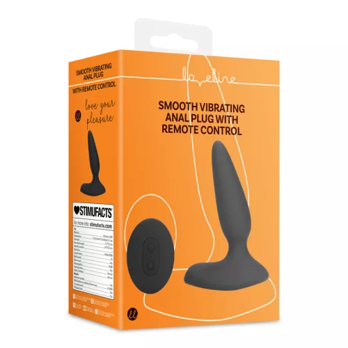 LOVELINE – Sima vibrációs anál plug távirányítóval, újratölthető, fekete