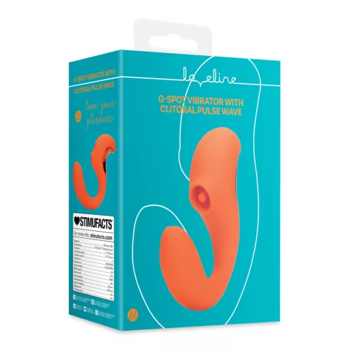 LOVELINE – G-pont vibrátor csiklóizgató pulzáló hullámmal, újratölthető, narancssárga