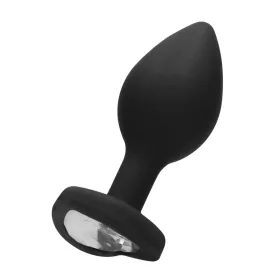   OUCH! – Szilikon anál plug szív alakú kristály talppal, 8,6 cm