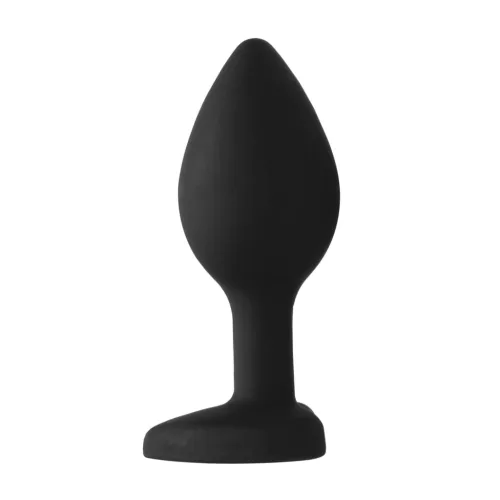 OUCH! – Szilikon anál plug szív alakú kristály talppal, 8,6 cm