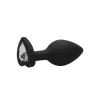 OUCH! – Szilikon anál plug szív alakú kristály talppal, 8,6 cm