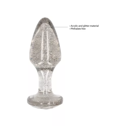 OUCH! – Akril anál plug szett, áttetsző ezüst, 3 méret