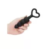 OUCH! – Szilikon flexibilis anál gyöngylánc, fekete, 15 cm
