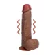 REALROCK – Vibráló, egyenes dildó tapadókoronggal, újratölthető, 23 cm