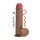 REALROCK – Vibráló és forgó dildó tapadókoronggal, újratölthető, 20,5 cm