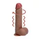 REALROCK – Vibráló és forgó dildó tapadókoronggal, újratölthető, 20,5 cm
