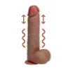 REALROCK – Vibráló és lökő dildó tapadókoronggal, újratölthető, 20,5 cm