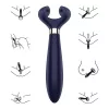 SATISFYER - Endless Fun újratölthető, multifunkciós párvibrátor, kék