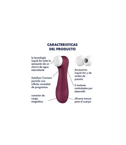 SATISFYER - Pro 2 Gen 3 újratölthető, okos, léghullámos csiklóizgató, piros