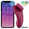 SATISFYER - Sexy Secret okos bugyivibrátor, újratölthető, applikációs, piros