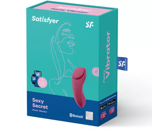 SATISFYER - Sexy Secret okos bugyivibrátor, újratölthető, applikációs, piros