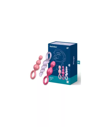 SATISFYER - Booty Call anál plug szett, színes, 3 részes