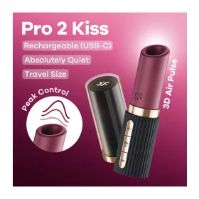   SATISFYER - Pro 2 Kiss léghullámos rúzs vibrátor, újratölthető
